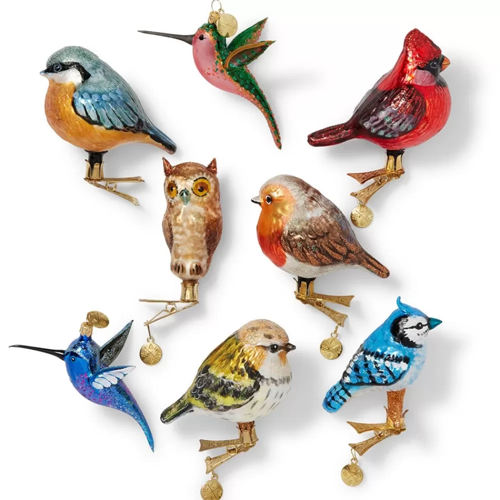 Flash Sale Met Birds Handmade Glass Ornament Set Ornaments