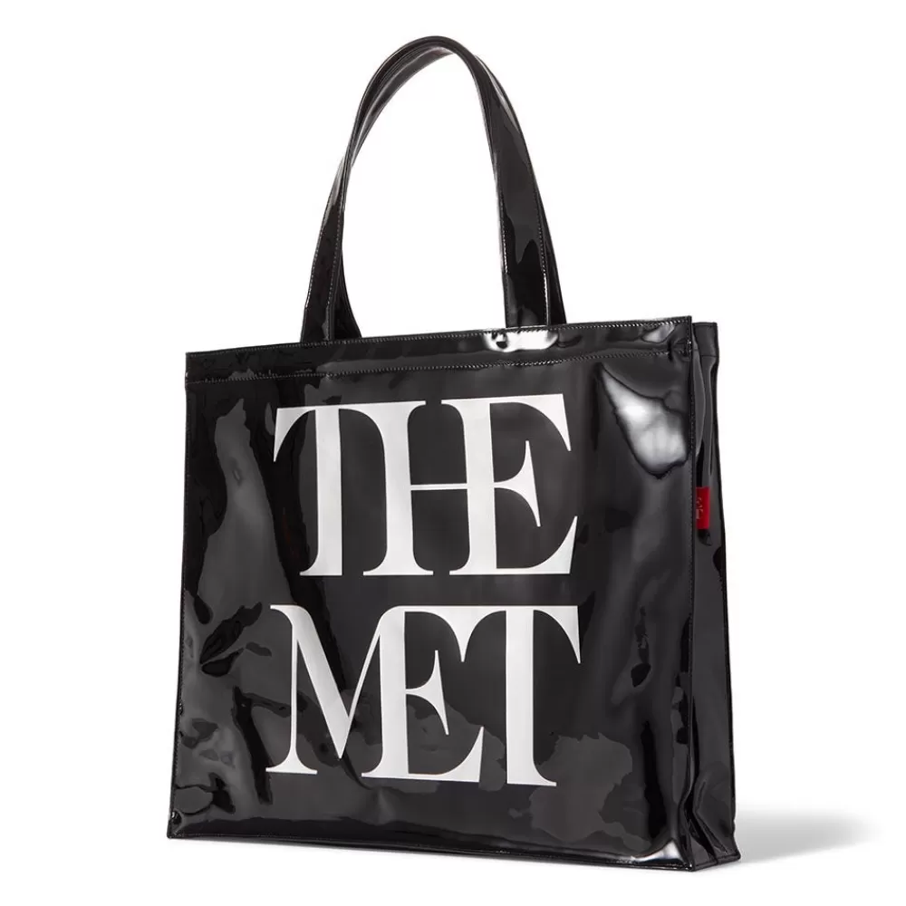 Online Met Logo Vinyl Tote Bags