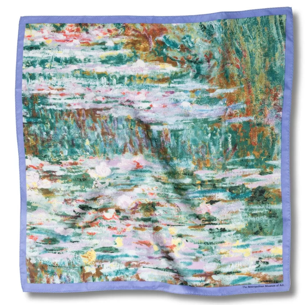 Online Monet Bridge and Water Lilies Silk Neckerchief Scarves & Wraps