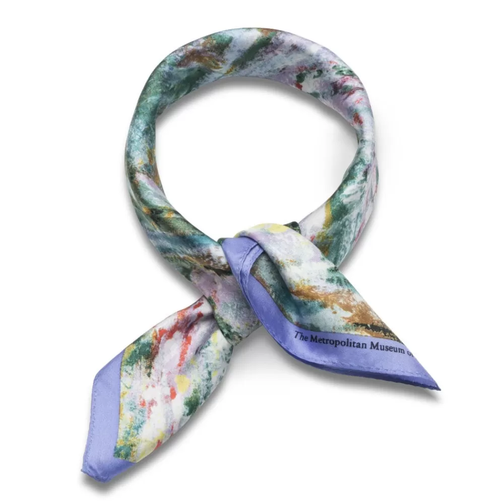 Online Monet Bridge and Water Lilies Silk Neckerchief Scarves & Wraps