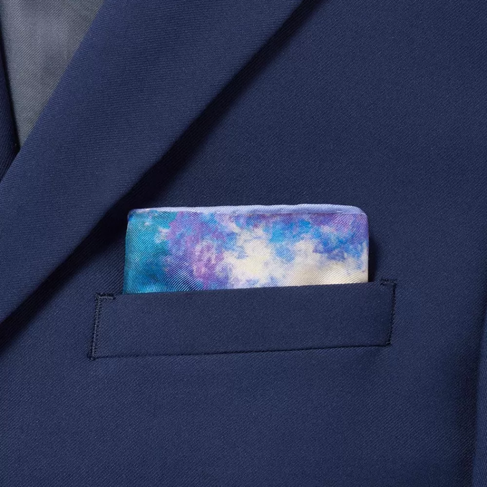 New Monet Morning on the Seine Silk Pocket Square Small Accessories