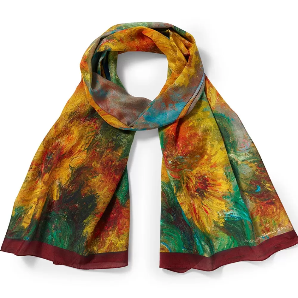 New Monet Sunflowers Oblong Silk Scarf Scarves & Wraps