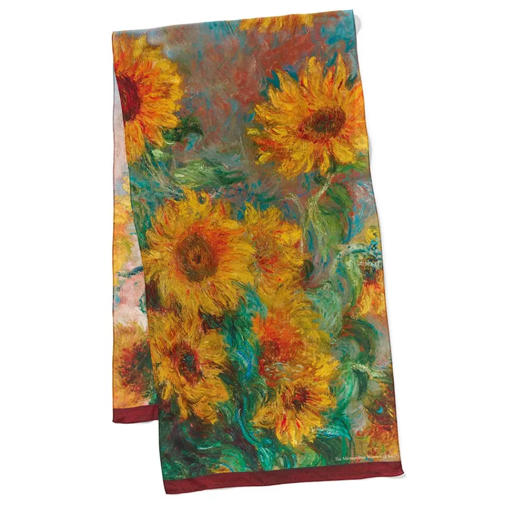 New Monet Sunflowers Oblong Silk Scarf Scarves & Wraps