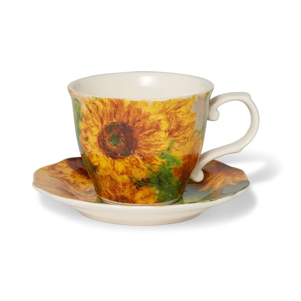 Sale Monet Sunflowers Teacup and Saucer Tableware