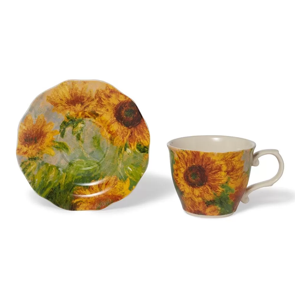 Sale Monet Sunflowers Teacup and Saucer Tableware