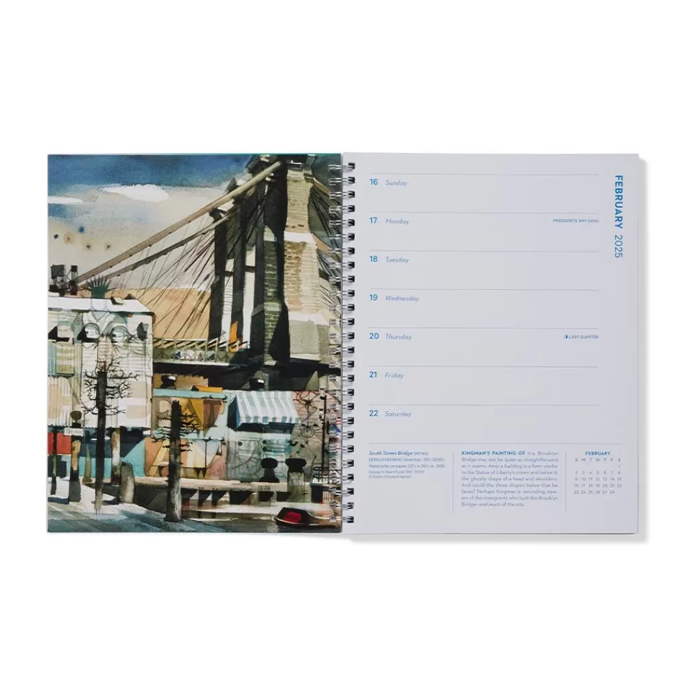 Discount New York in Art Spiral-Bound Engagement Calendar 2025 Calendars