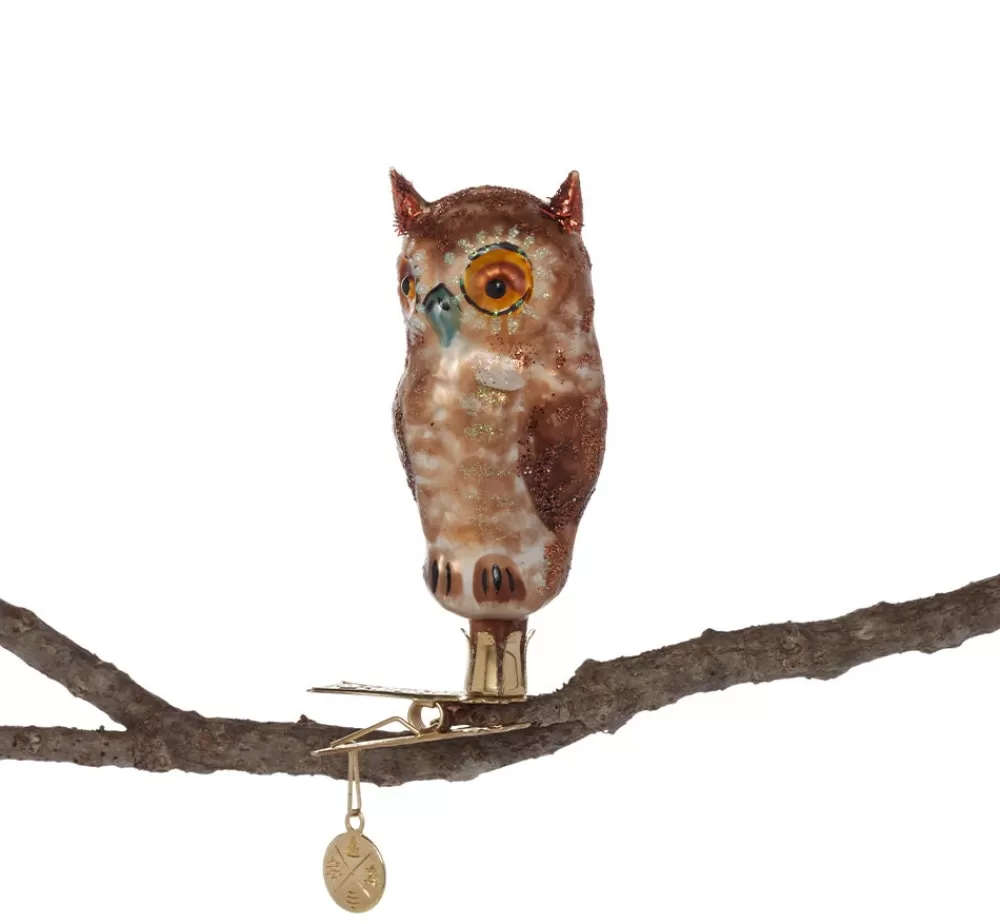 Store Owl Handmade Glass Ornament Ornaments