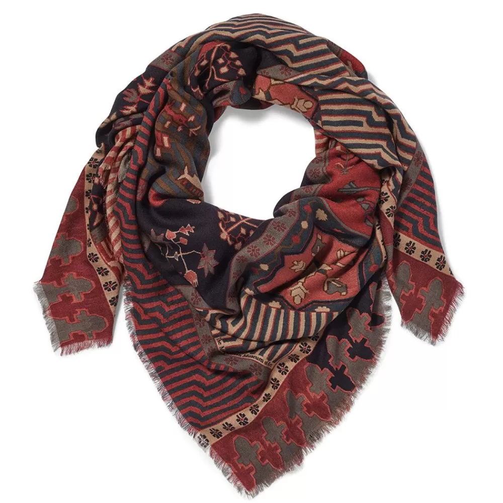 Shop Persian Garden Oversize Square Wool Scarf Scarves & Wraps