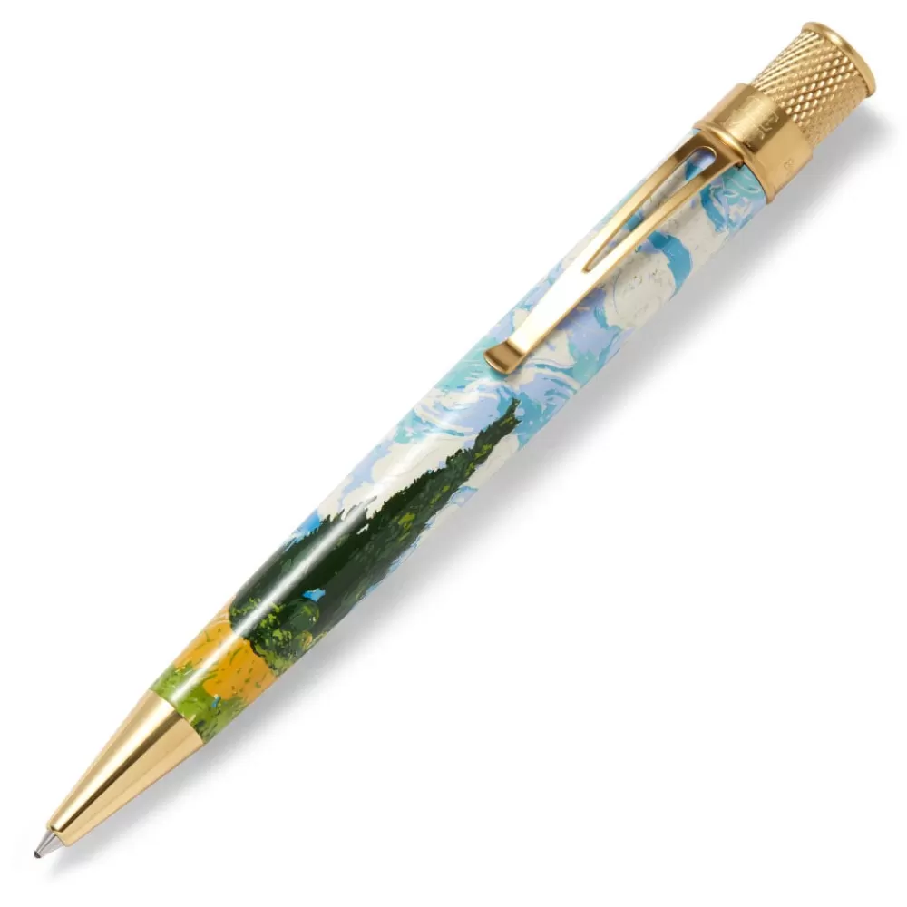 Sale Retro 51 Van Gogh Wheat Field with Cypresses Rollerball Pen Office