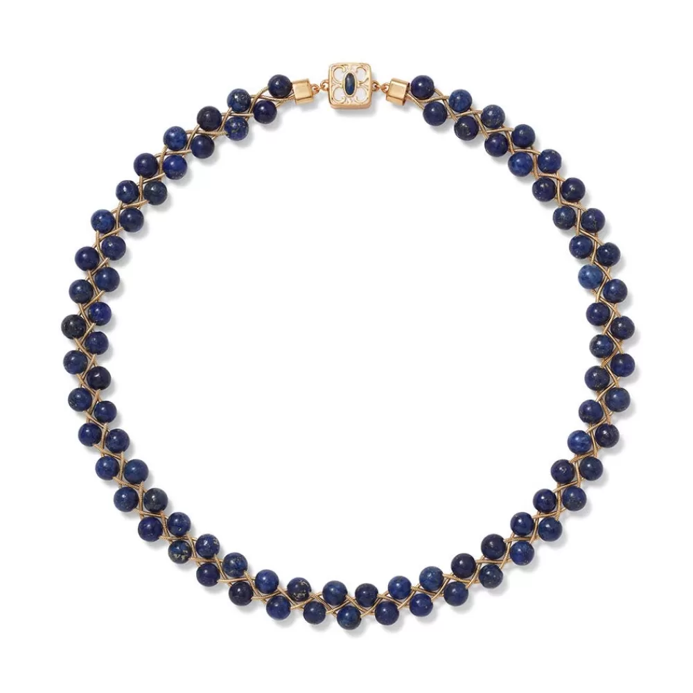 Online Spanish Baldric Lapis Braided Necklace Necklaces