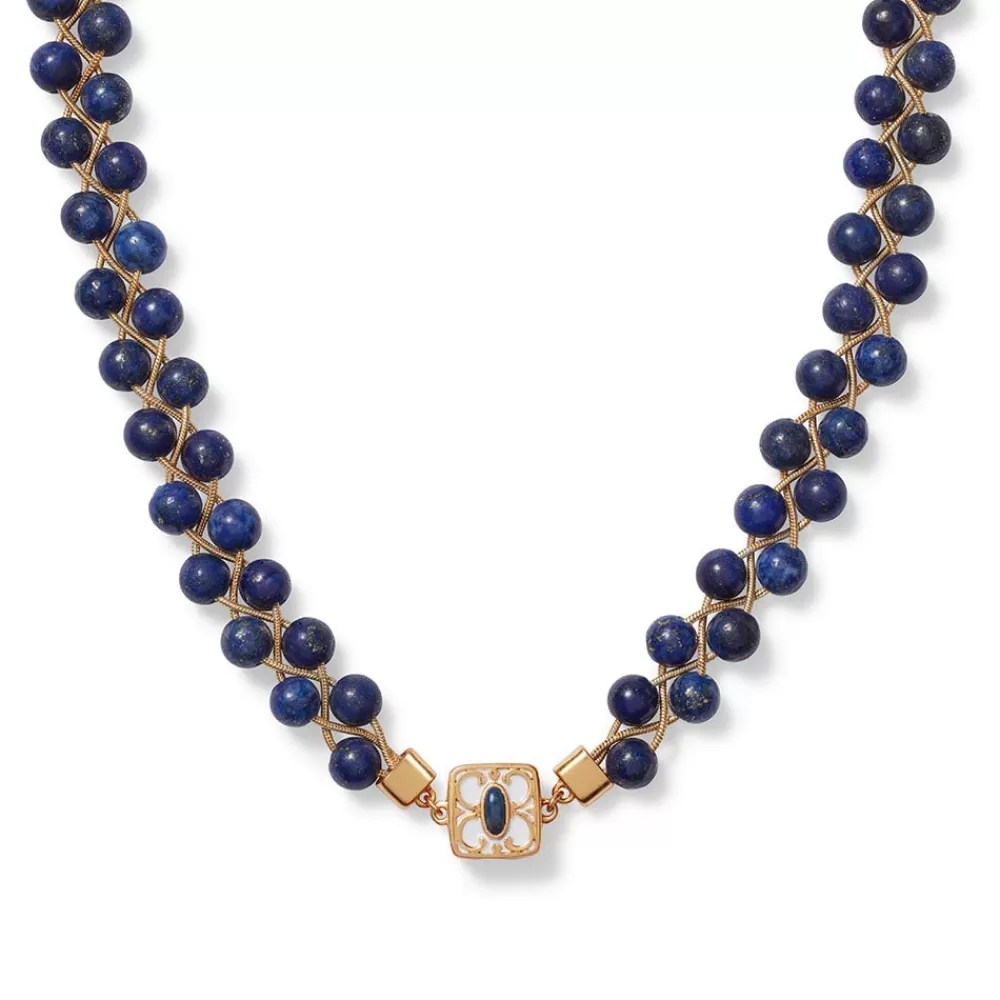 Online Spanish Baldric Lapis Braided Necklace Necklaces