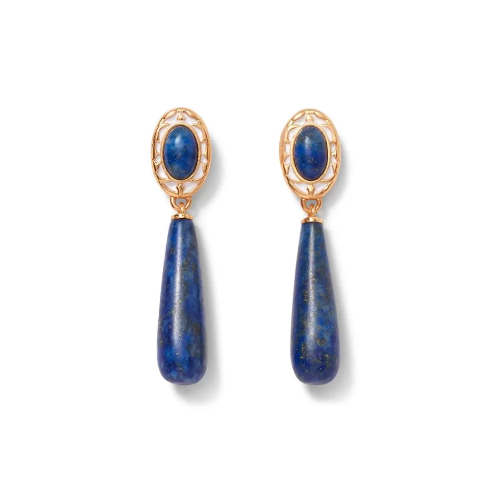 Flash Sale Spanish Baldric Lapis Elongated Drop Earrings Earrings