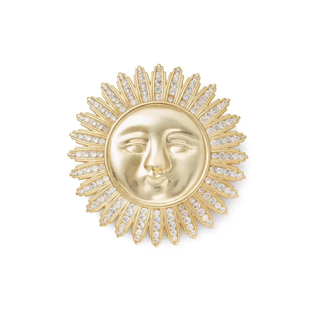 Flash Sale Spanish Day and Night Sun Brooch Pins & Brooches