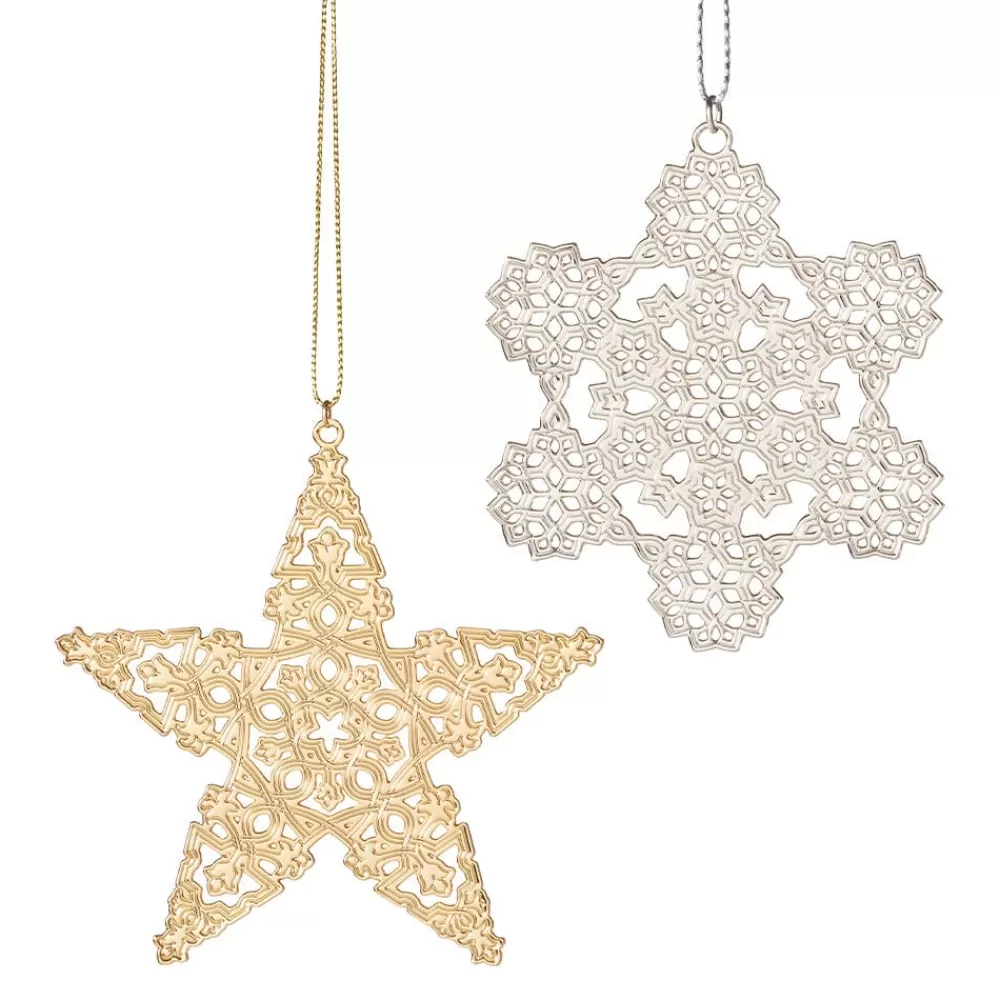 Cheap 2024 Star and Snowflake Ornament Set Ornaments