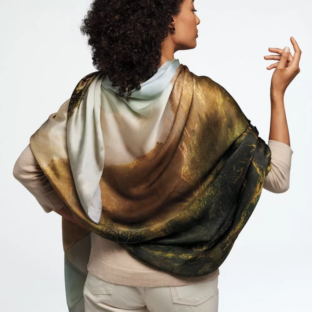 Store Sublime Landscapes Durand Oversize Oblong Silk Scarf Scarves & Wraps