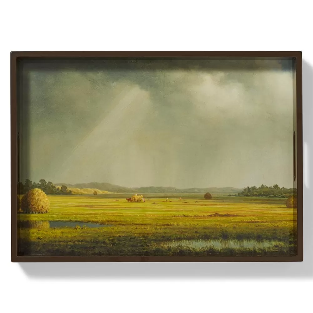 Shop Sublime Landscapes Heade Newburyport Meadows Large Lacquer Tray Tableware | Decorative Accents