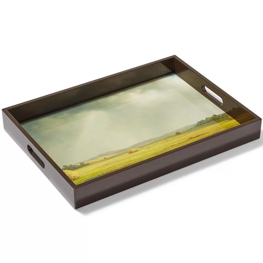 Shop Sublime Landscapes Heade Newburyport Meadows Large Lacquer Tray Tableware | Decorative Accents