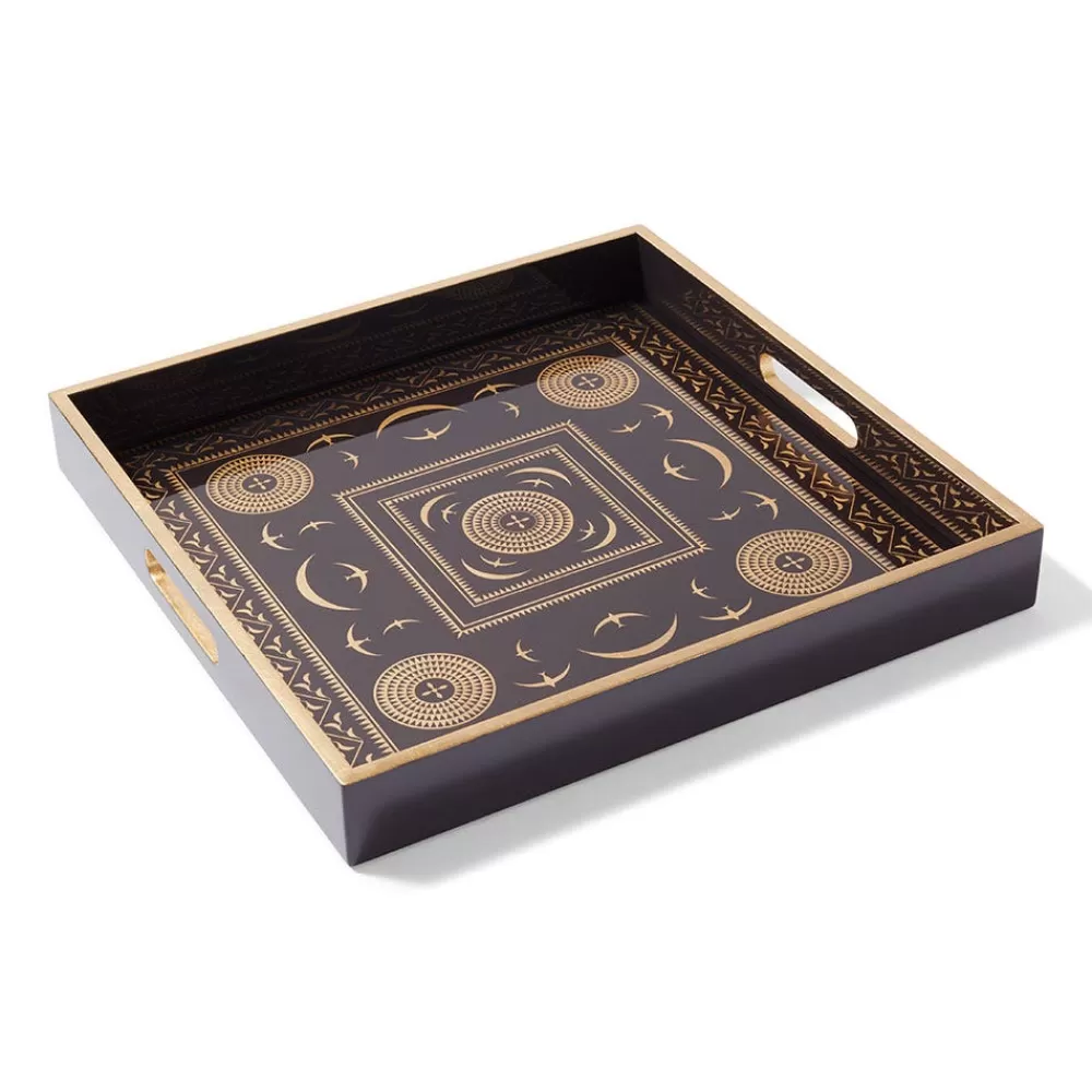 Clearance Sumatran Symbols Lacquer Tray Tableware | Decorative Accents