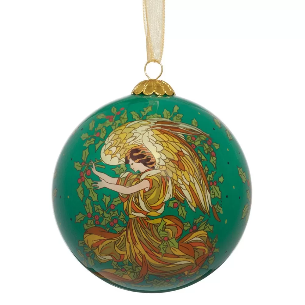 Best Sale Tait-Henson Angel of the Evergreens Hand-Painted Glass Ornament Ornaments