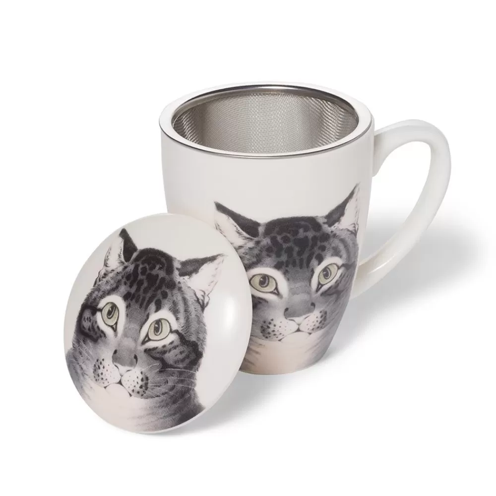 Flash Sale The Favorite Cat Covered Mug with Tea Infuser Tableware