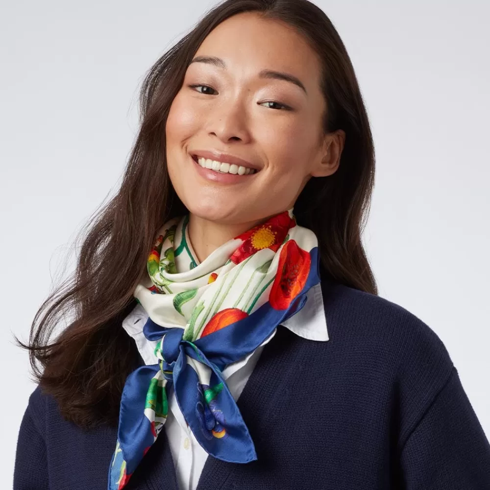 Discount The Met Cloisters Garden Square Silk Scarf Scarves & Wraps