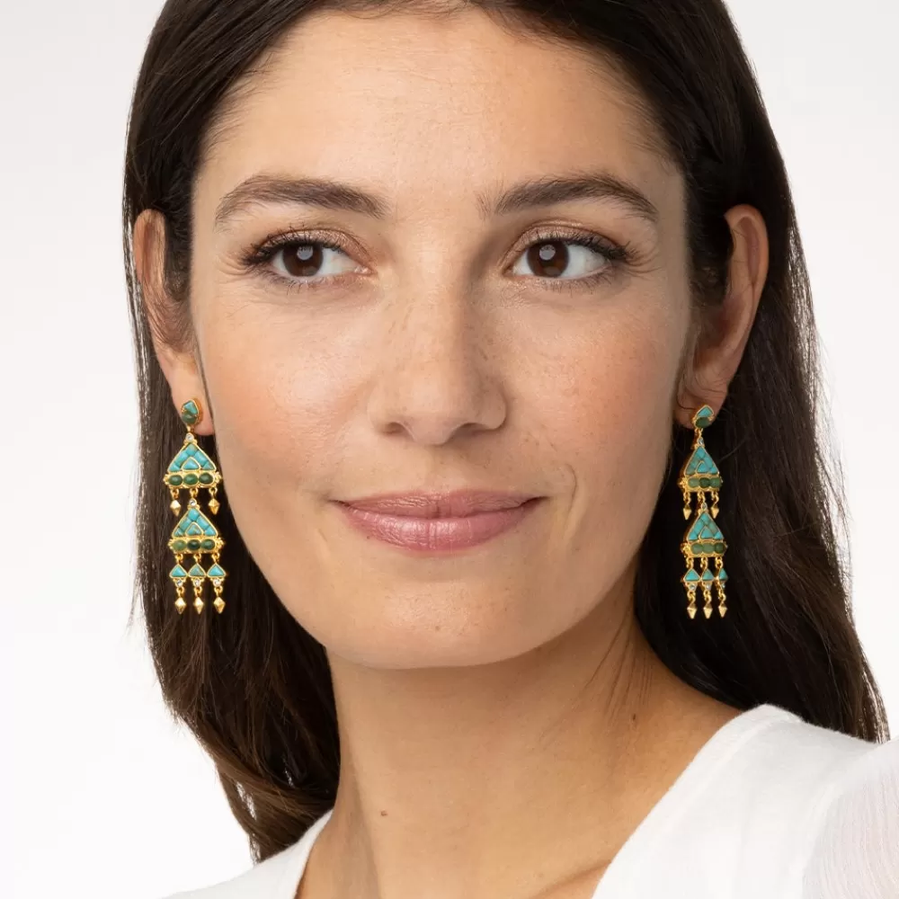 Hot Tibetan Mandala Fringe Drop Earrings Earrings