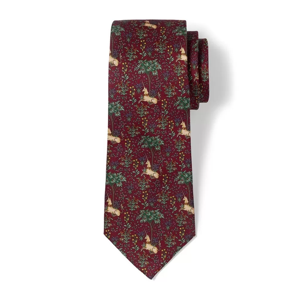 Online Unicorn in a Garden Silk Necktie Small Accessories