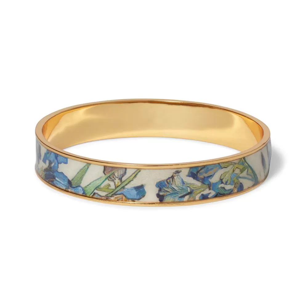 Clearance Van Gogh Irises Enamel Bangle Bracelets