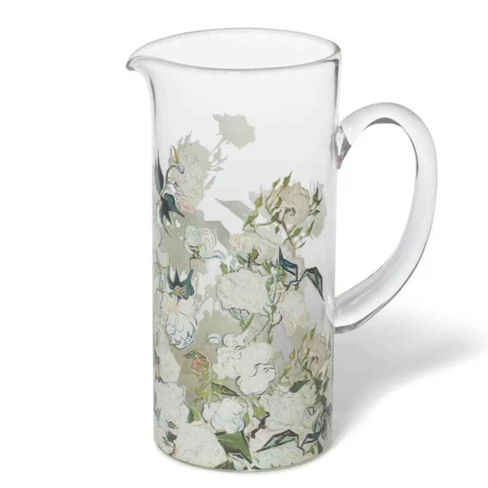 Clearance Van Gogh Roses Glass Pitcher Tableware