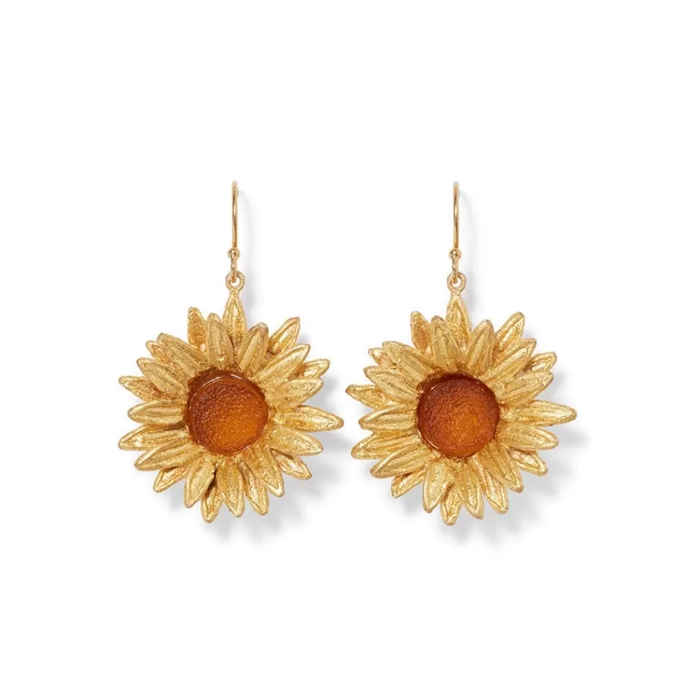 Fashion Van Gogh Sunflower Drop Earrings Earrings