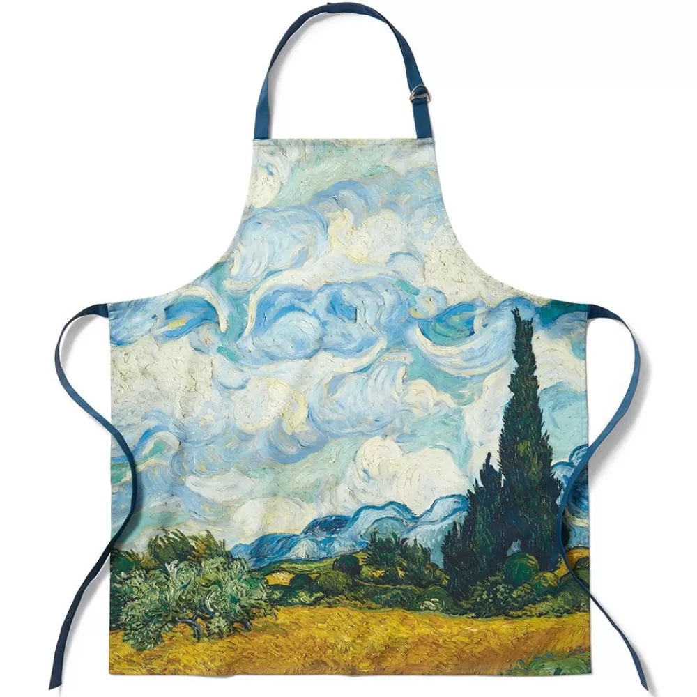 Cheap Van Gogh Wheat Field with Cypresses Apron Tableware