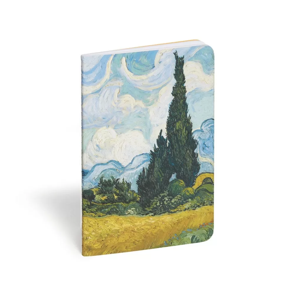 Hot Van Gogh Wheat Field with Cypresses Pocket Pad Journals & Notebooks