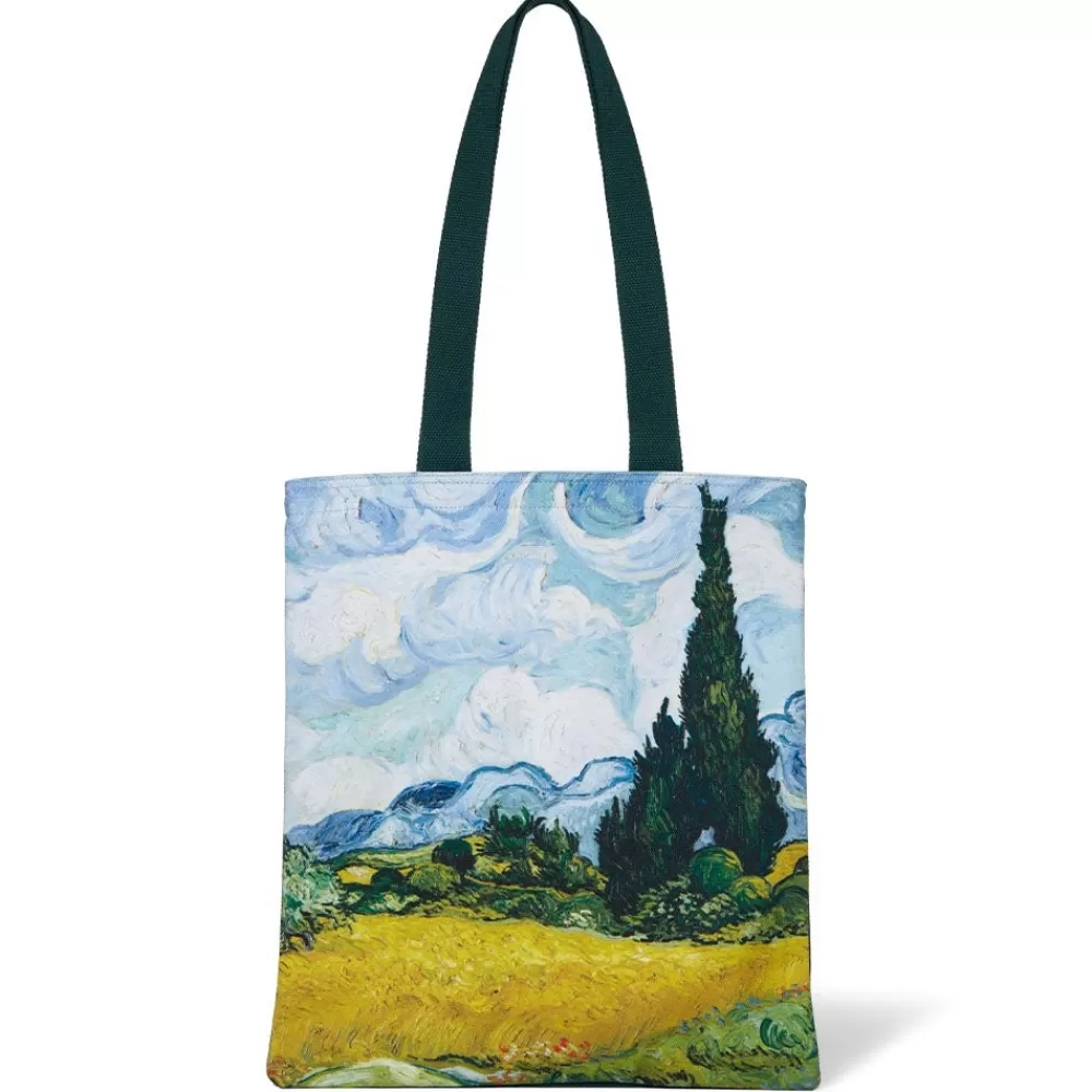 Shop Van Gogh Wheat Field with Cypresses Tote Bags