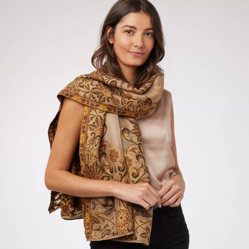 Cheap Victorian Foliate Jacquard Shawl Scarves & Wraps