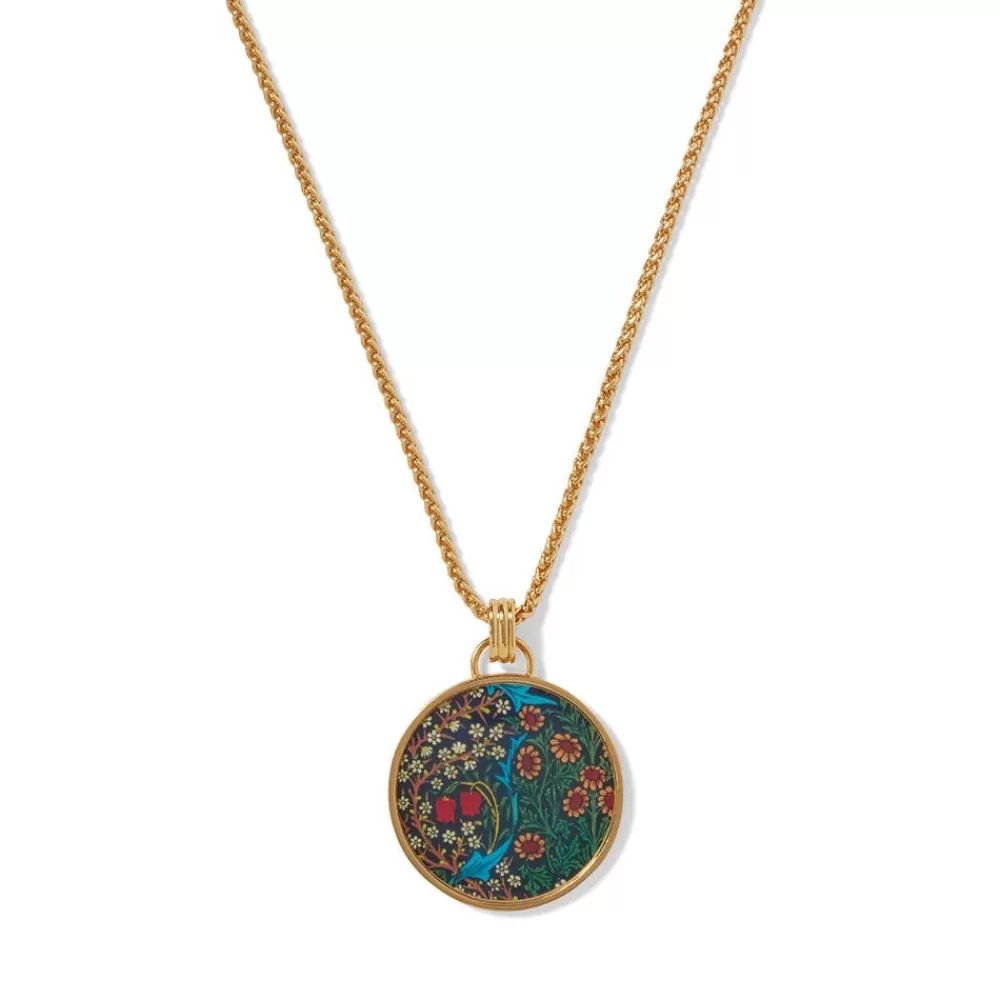 Online William Morris Blackthorn Enamel Pendant Necklace Necklaces