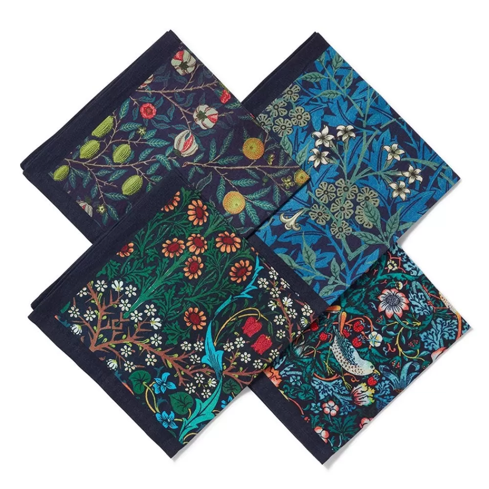 Clearance William Morris Botanical Print Napkin Set Tableware