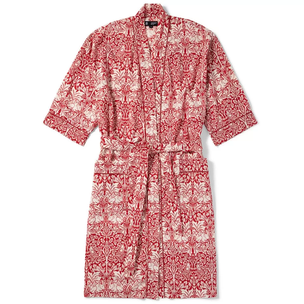 Best William Morris Brother Rabbit Unisex Cotton Robe Clothing